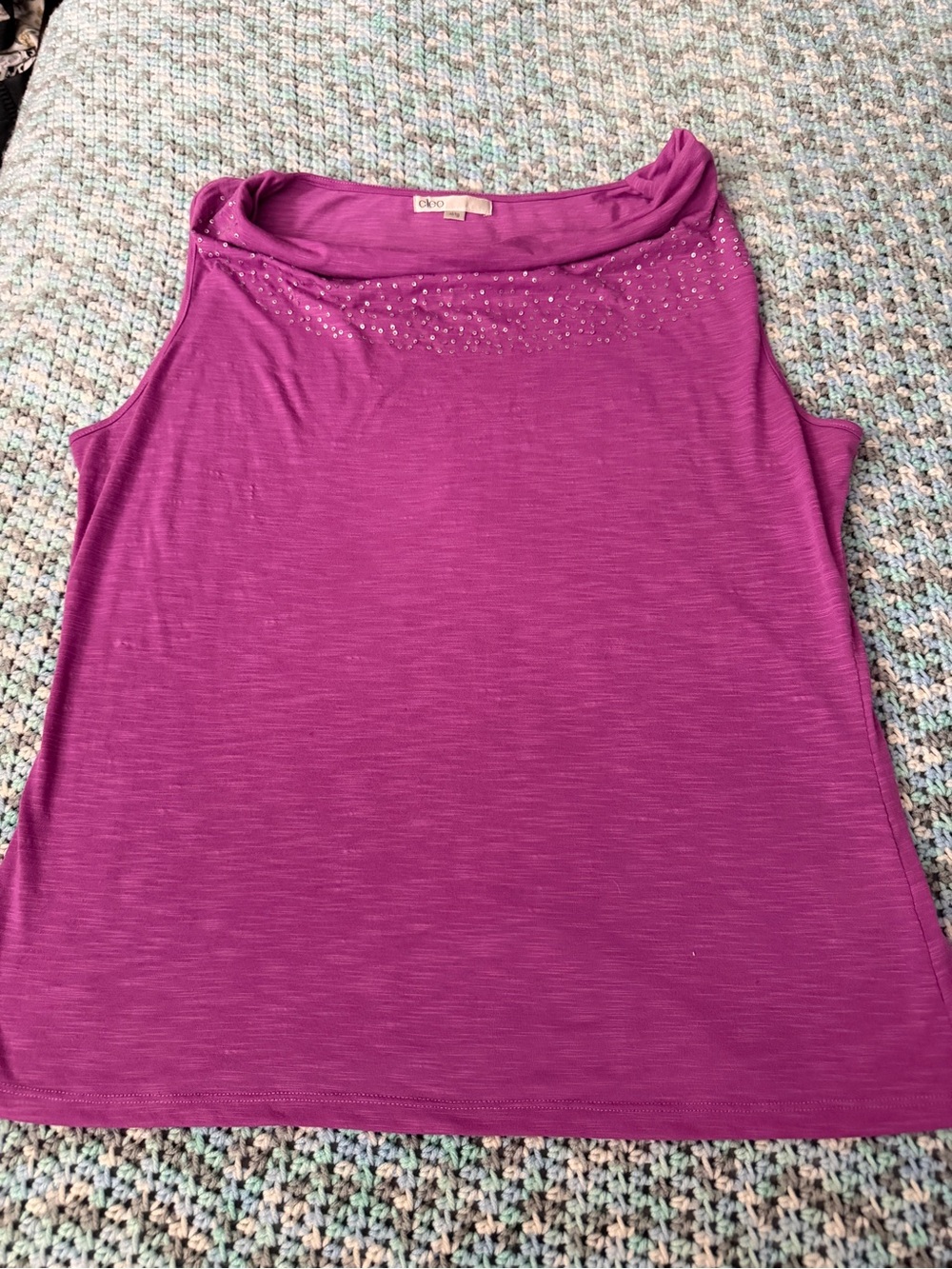 cleo Sleeveless Embellished Camisole - Magenta